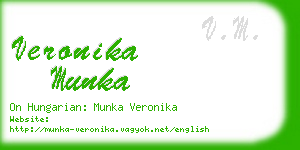 veronika munka business card